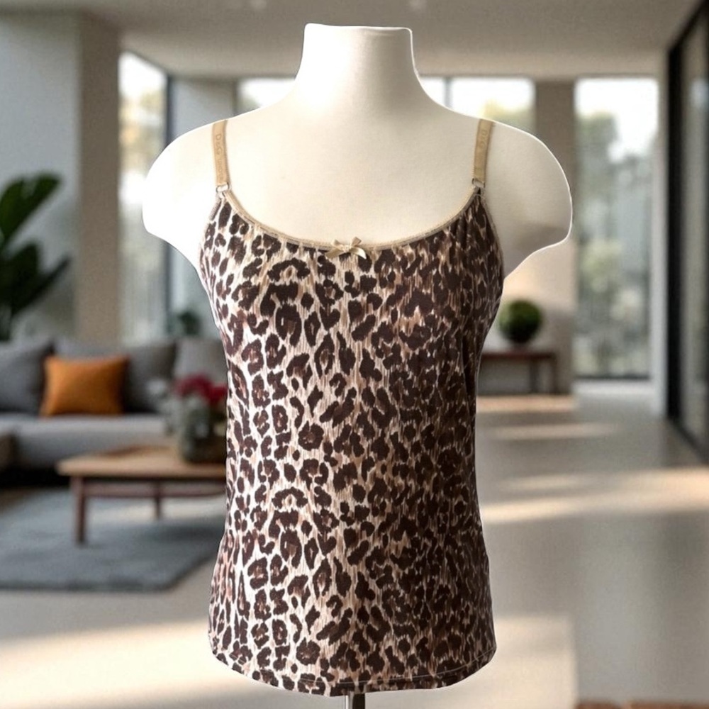 VTG Dolce & Gabbana D&G Leopard Underwear Top Size Large